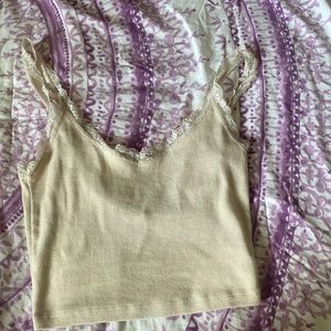 Lace trimmed crop top